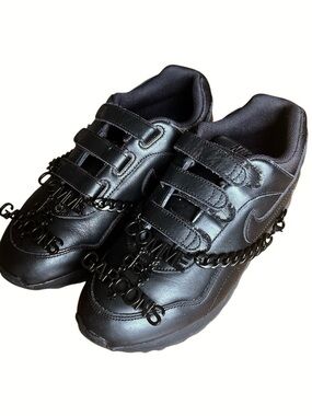 Nike Comme des Garçons Outburst CDG Black Leather Strap Sneakers